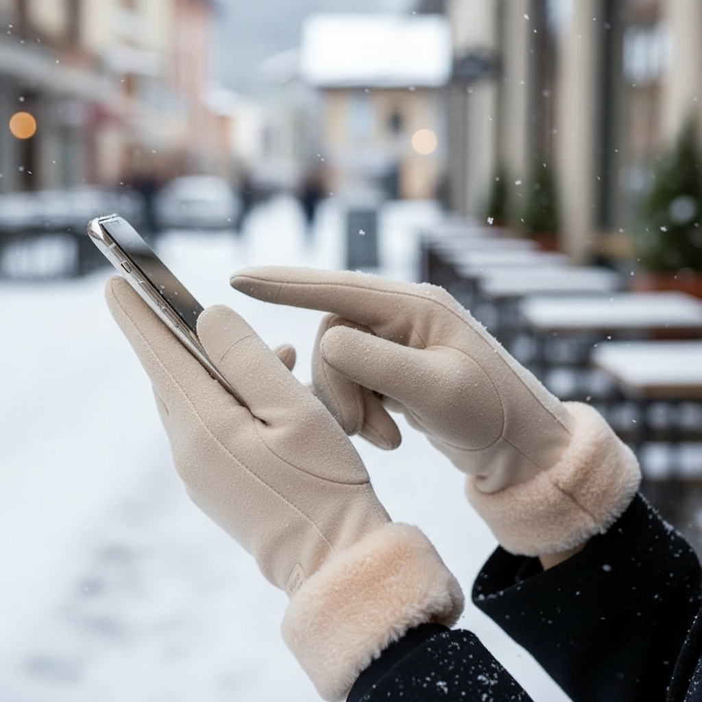 Chic Korean Furry Gloves